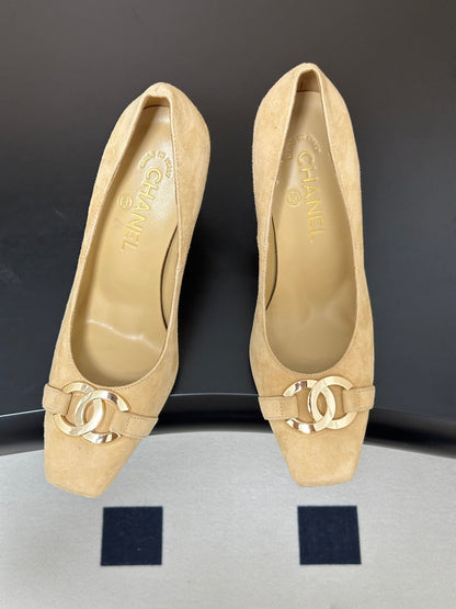 Chanel 2026 Double C Metal Buckle High Heels Leather Sheepskin 834663
