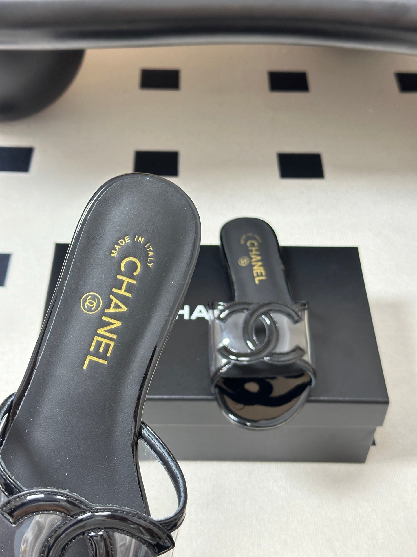 Chanel 2026 Flat Sandals Plastic Sheepskin 834675