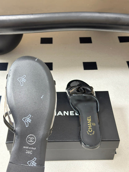 Chanel 2026 Flat Sandals Plastic Sheepskin 834675