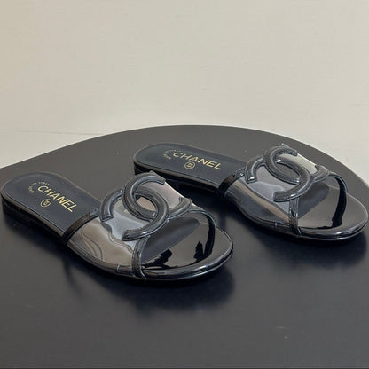 Chanel 2026 Flat Sandals Plastic Sheepskin 834675