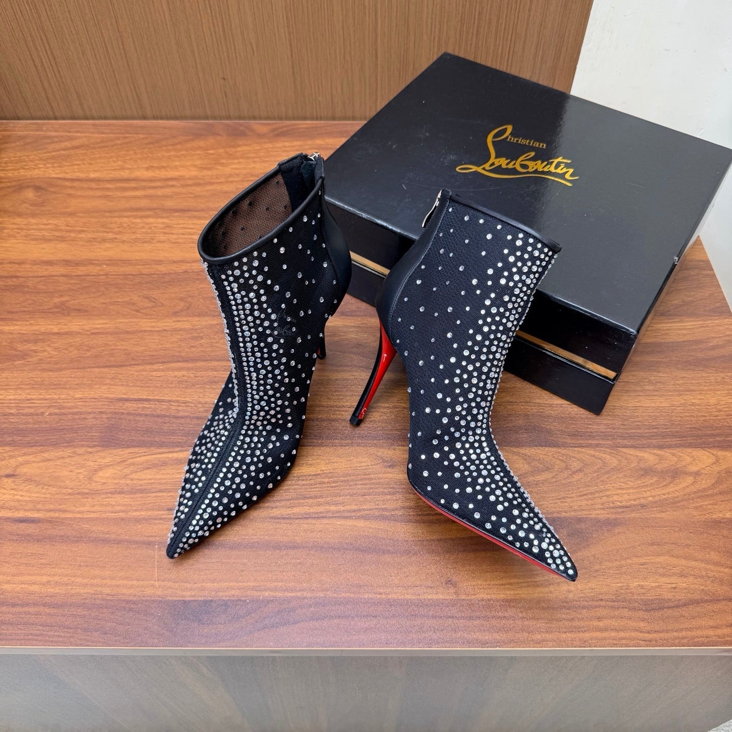 Christian Louboutin 2026 Constella 105mm Mesh Ankle Boot 870870