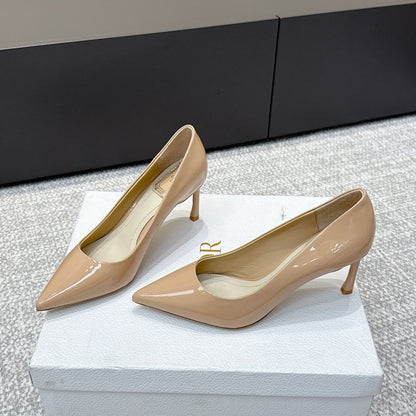 CD 26s High Heels Pump 85 Beige Patent Leather 661475