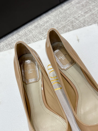 CD 26s High Heels Pump 85 Beige Patent Leather 661475