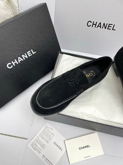 CC 26s Double C Loafers Black Suede 645306