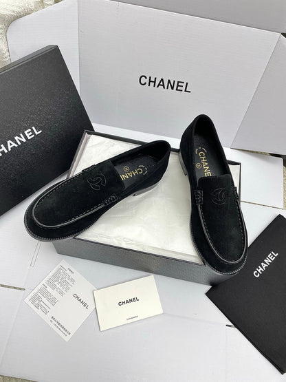 CC 26s Double C Loafers Black Suede 645306