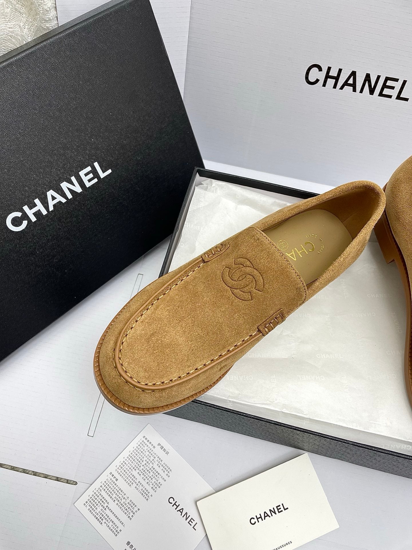 CC 26s Double C Loafers Brown Suede 645308