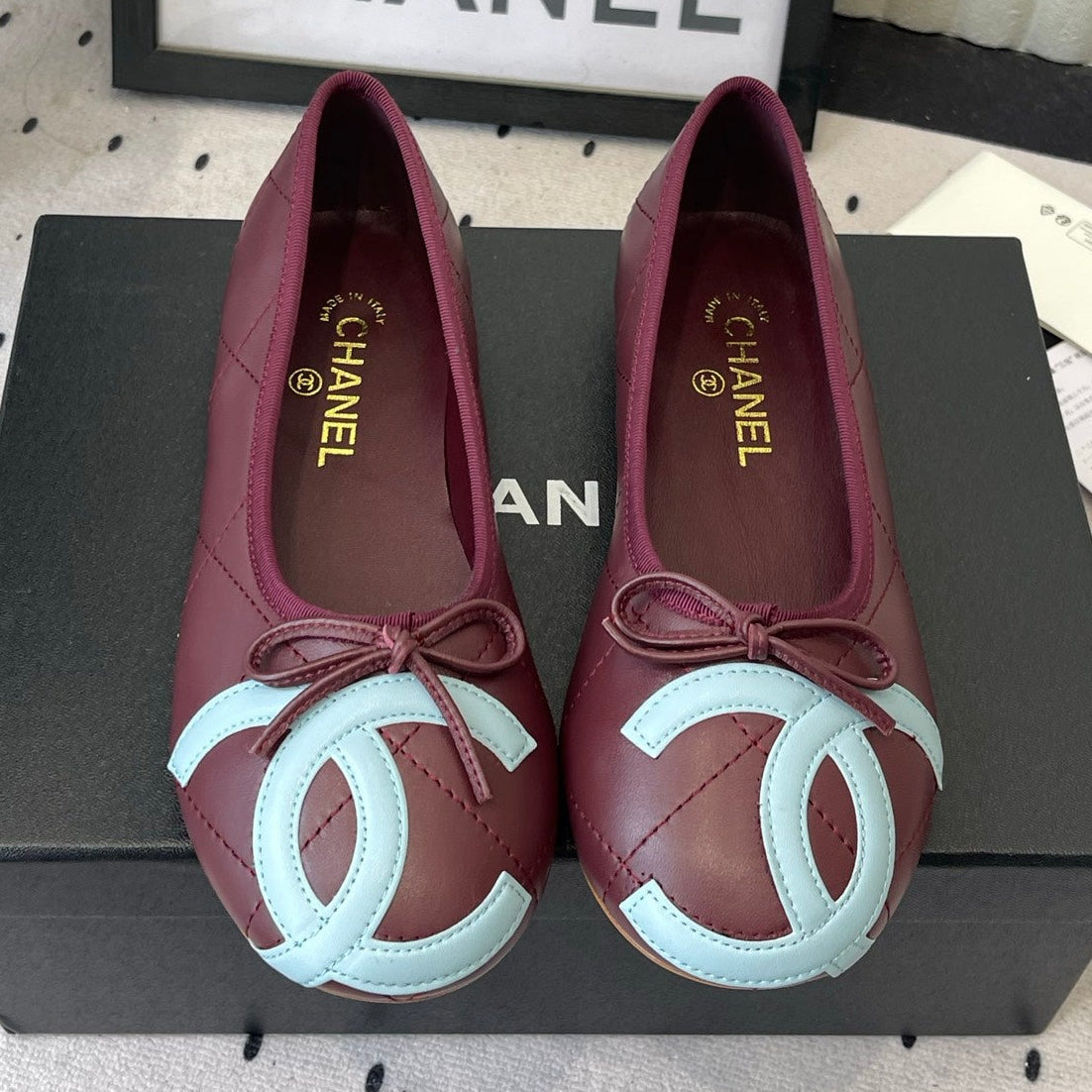 CC 2026 Cambon Ballet Flat Quilted Calfskin