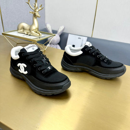 CC 2026 Casual Sneakers Black Suede Cowhide 668067