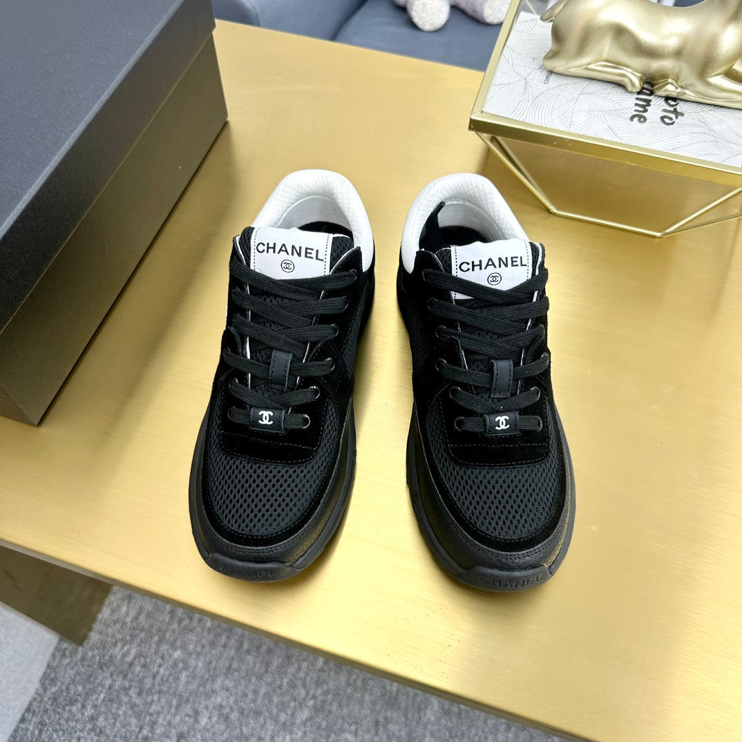 CC 2026 Casual Sneakers Black Suede Cowhide 668067