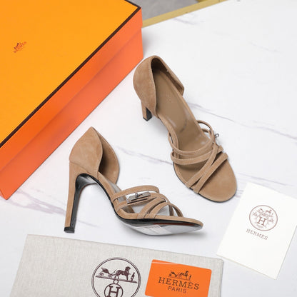 HM 26ss Sandals 85 Light Brown Suede 601234