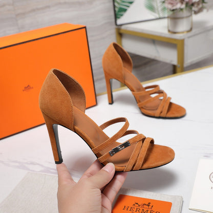 HM 26ss Sandals 85 Camel Brown Suede 601235