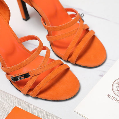 HM 26ss Sandals 85 Orange Suede 601236