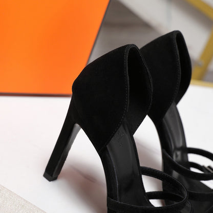 HM 26ss Sandals 85 Black Suede 601233