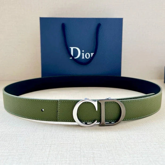 Dior 35mm Montaigne Reversible Belt Grained Calfskin 208469