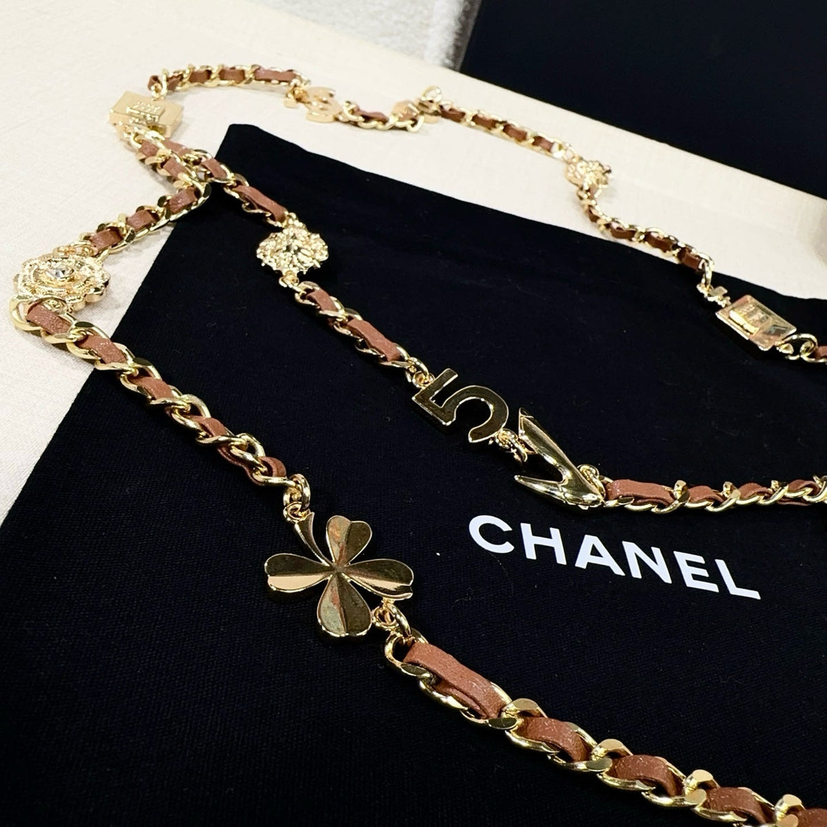 Chanel 2026 CC Logo Plaque Waist Belt 216565