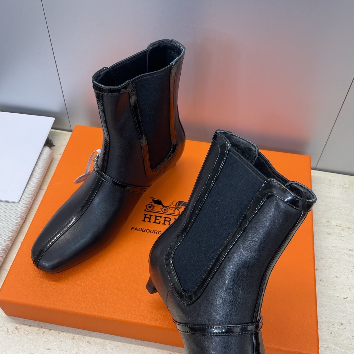 HM 26ss Lolita Chelsea Boots 40 Black Calfskin 607087