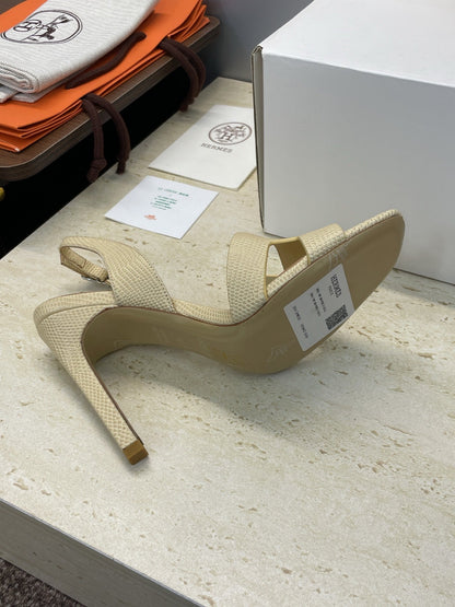 HM 26ss High Heel Sandals 105 Light Beige Cowhide 607114