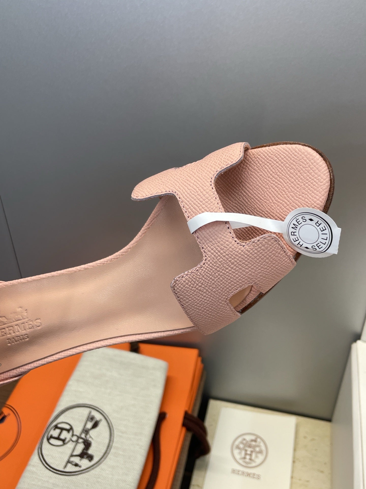 HM 26ss High Heel Sandals 70 Light Pink Cowhide 607118