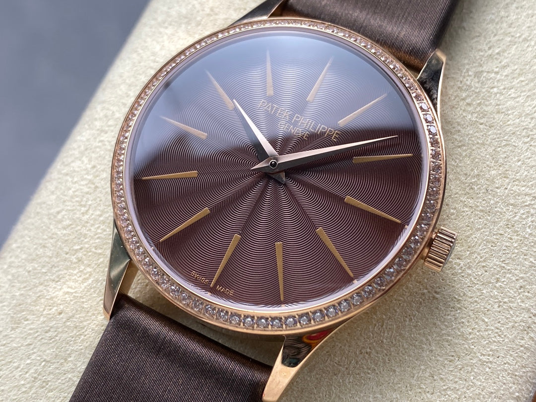 PATEK Calatrava 35mm Pink Gold Chocolate Dial