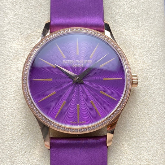 PATEK Calatrava 35mm Pink Gold Purple Dial