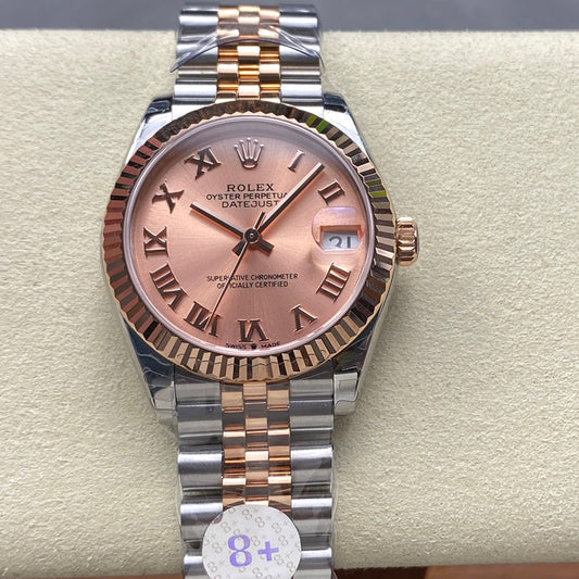Datejust 31mm Pink Gold Steel Salmon Dial