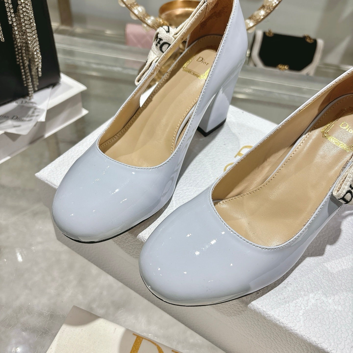 CD 26 Lolita High-Heeled 85 Baby Blue  Patent Leather 679732