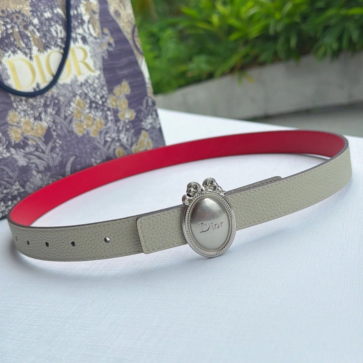 Dior Médaillon Belt 25mm Two-tone Calfskin 210914