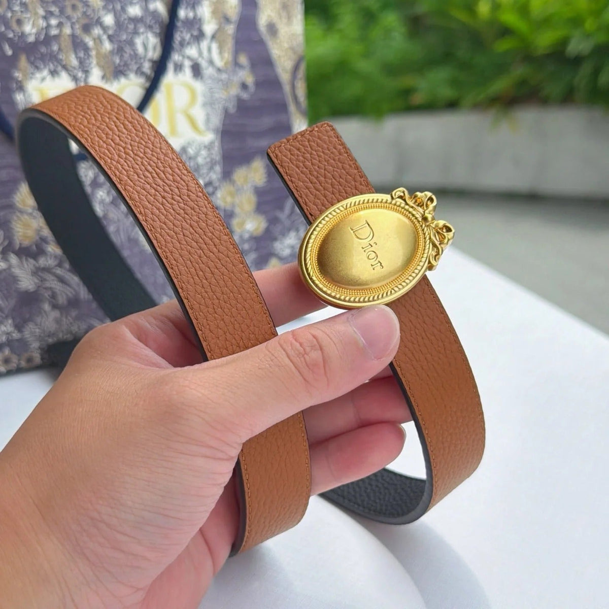 Dior Médaillon Belt 25mm Two-tone Calfskin 210914