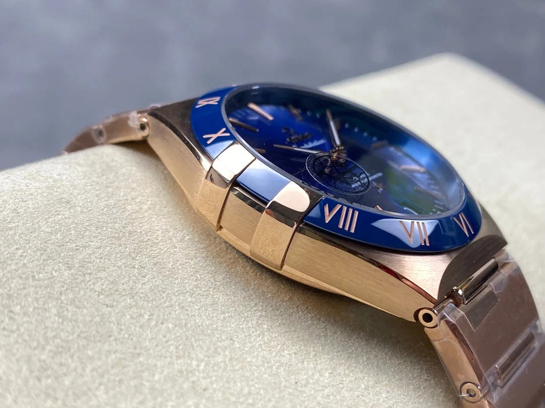 Omega Constellation Co-Axial Master Chronometer 41 mm Rose Gold Steel Blue Dial