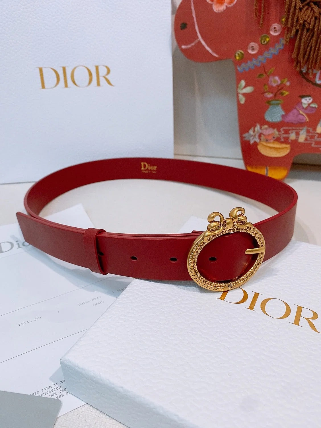 Dior Médaillon Belt 30mm With Bow Calfskin 207707