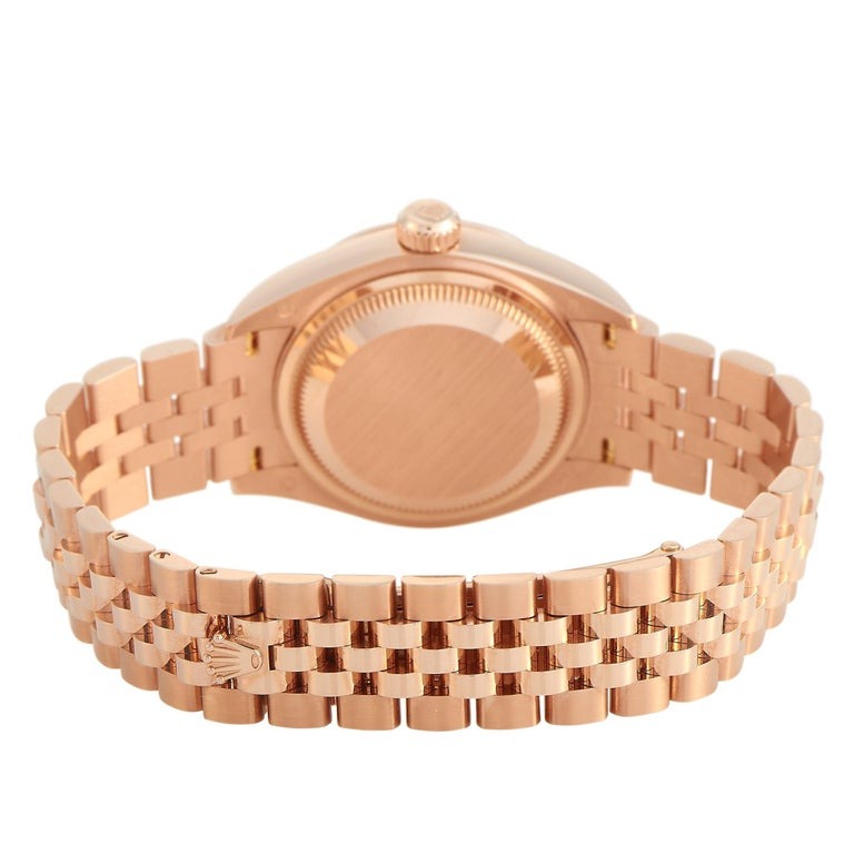DATEJUST 28MM EVEROSE GOLD STEEL CHOCOLATE DIAL 279175