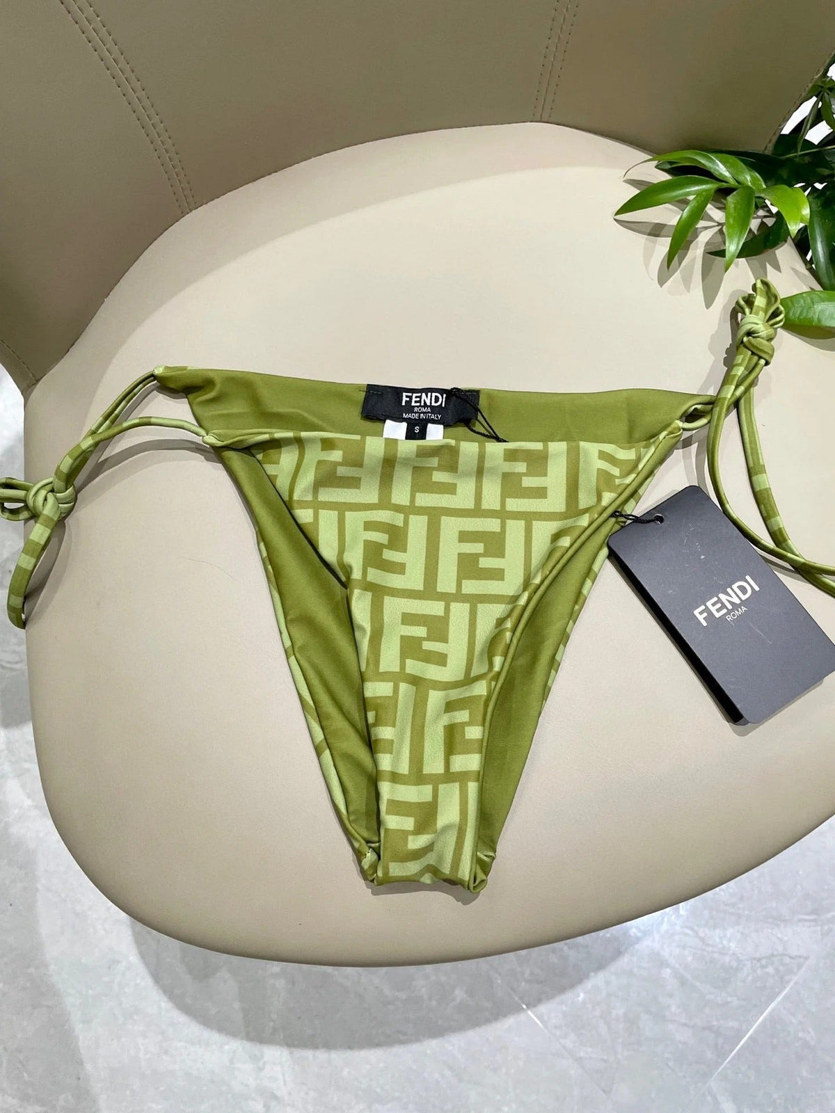 FENDI BIKINI 25S TWO PIECE IN GREEN 742660