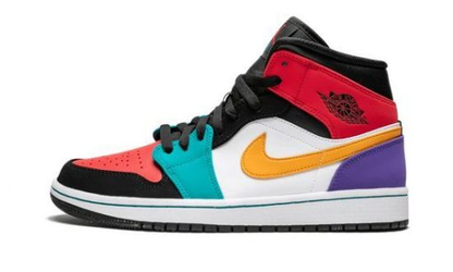 Jordan 1 Mid Multicolor 554724 Sneakers - Hall of Fame | Exclusive Drop