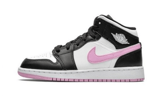 Jordan 1 Mid White Black Light Arctic Pink Sneakers - Elite Edition