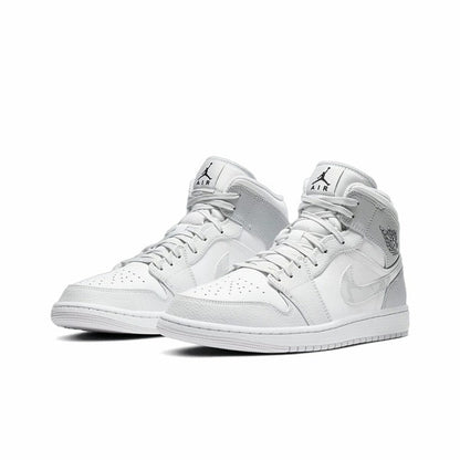 Jordan 1 Mid White Camo Sneakers - Modern Classic | Sought-After