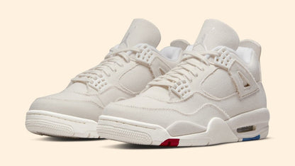 Jordan 4 Retro Blank Canvas Sneakers - Collector's Edition