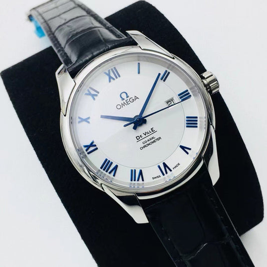 DEVILLE HOUR VISION CO-AXIAL WHITE DIAL LEATHER